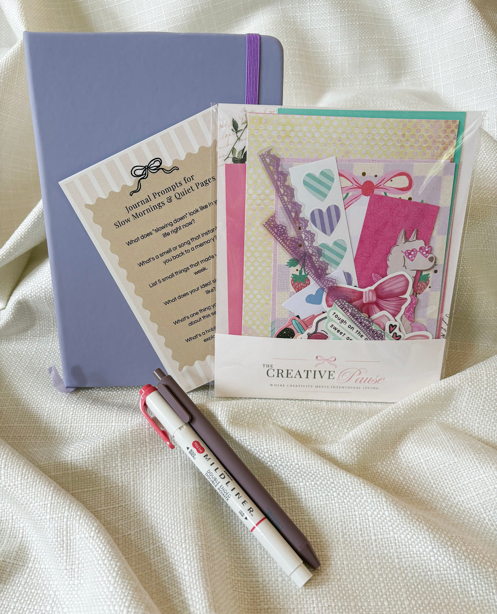 Beginner Junk Journal Kit | A5 Journal + Paper Pack | The Creative Pause