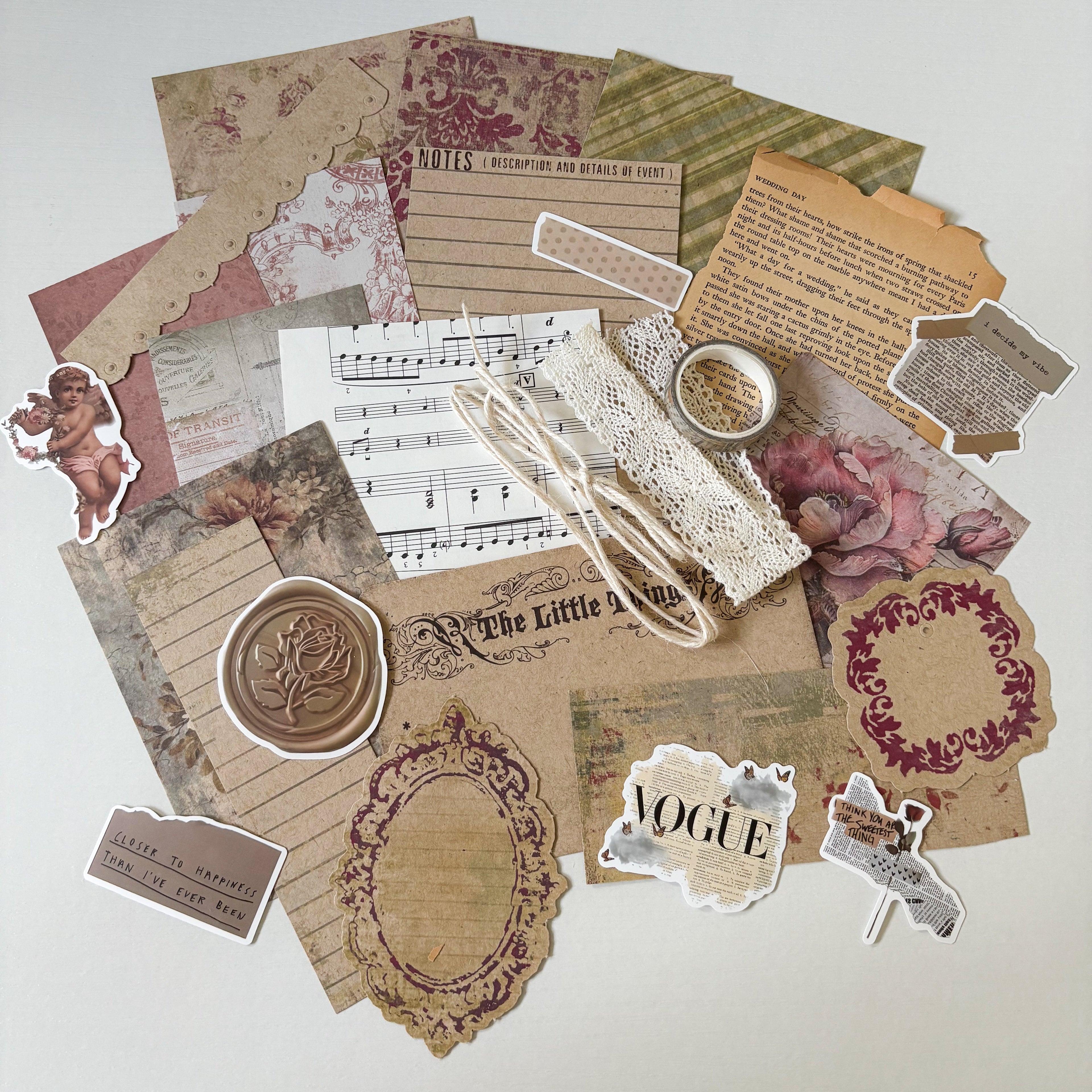 Antique Journal Kit | Vintage Ephemera Pack