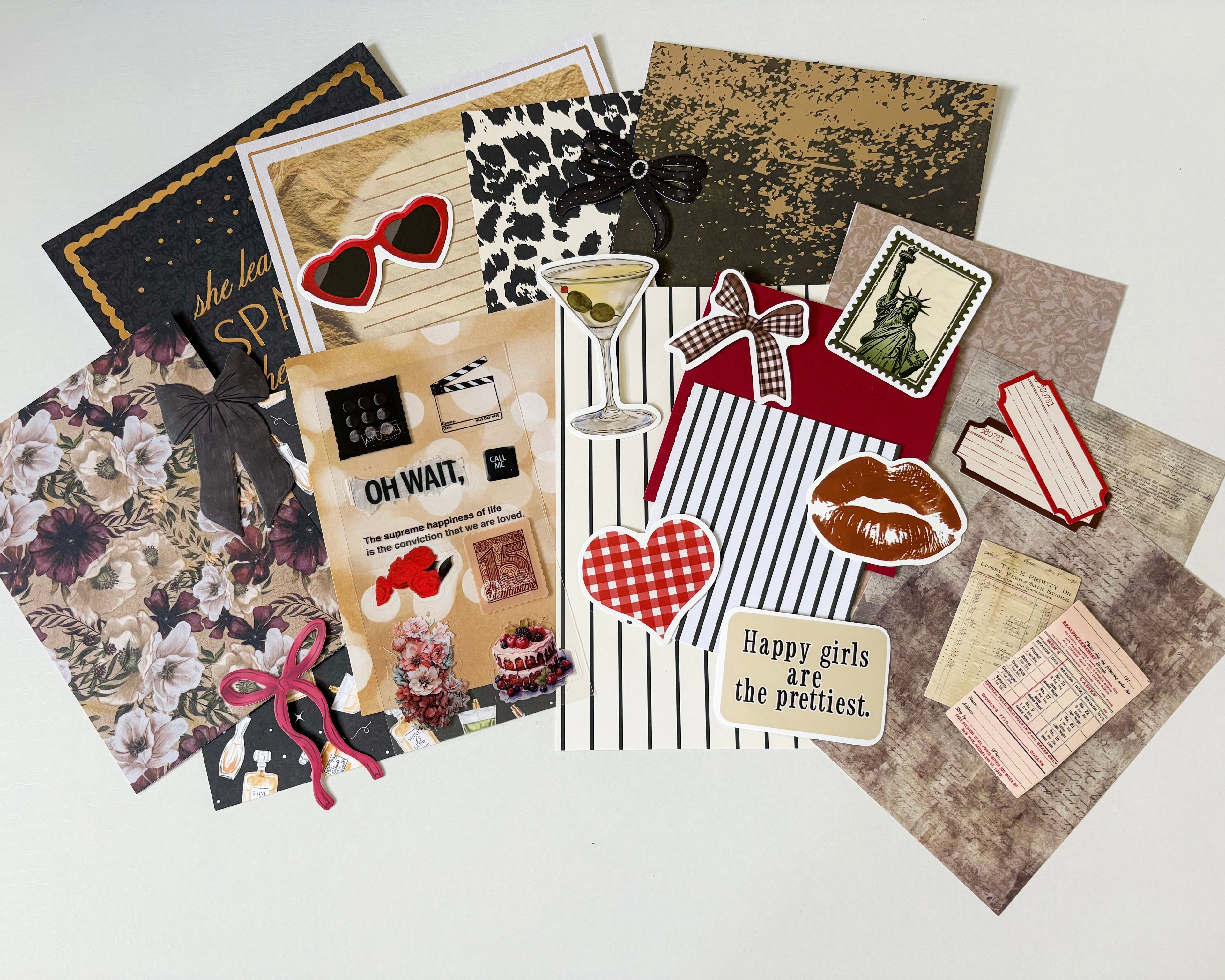 Champagne & Paper Journal Kit | Glam Ephemera Pack